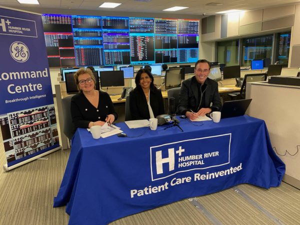 Barbara Collins, President & CEO; Dr. Tasleem Nimjee, ER Doctor; John Derringer, Q107 radio personality